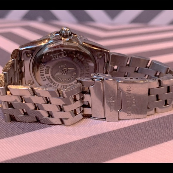 Breitling Chronograph Watch SS Quartz Pink Face ? main image 9